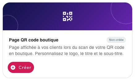 Personnalisation page QR Code