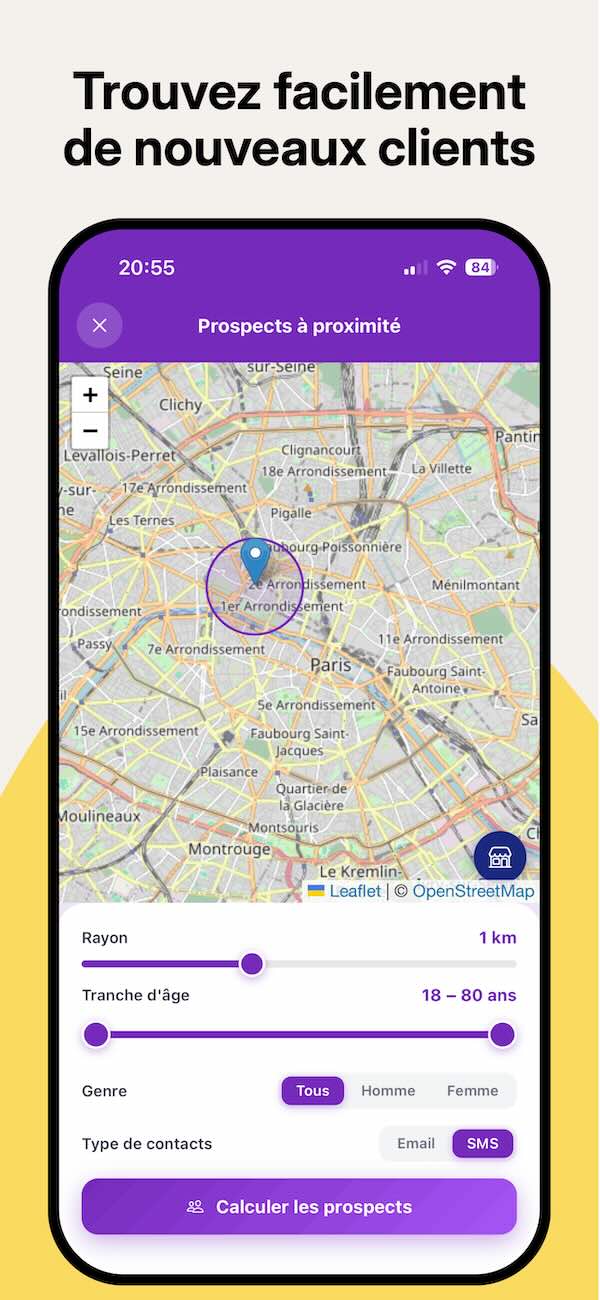 Calculateur LeClientRoi sur mobile
